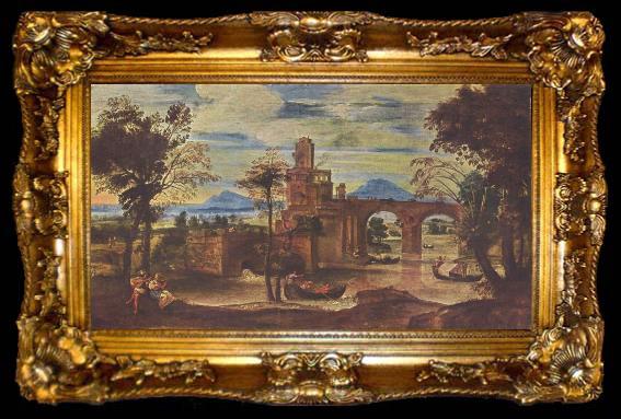 framed  Annibale Carracci Romische Landschaft, ta009-2